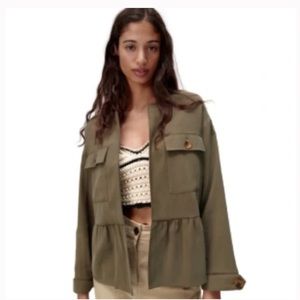 Zara Utility Peplum Jacket (Olive)